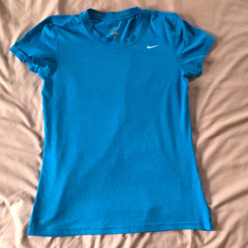 Blue Nike dri fit shirt